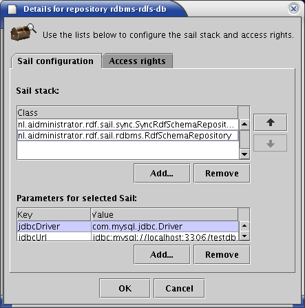 The "Repository details" window