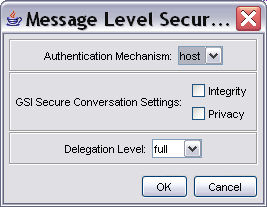 Creating a message level 
security descriptor